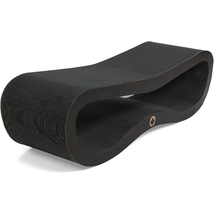 Когтеточка для котів CanadianCat Orbit 2.0 Black Edition, картон, 84×24×23 см, чорна лежанка