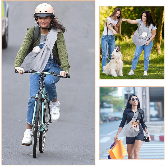 Сумка-переноска для собак, переноска для маленьких собак, сумка для вигулу собак, регульована переноска для тварин, комфортна, для прогулянок та подорожей