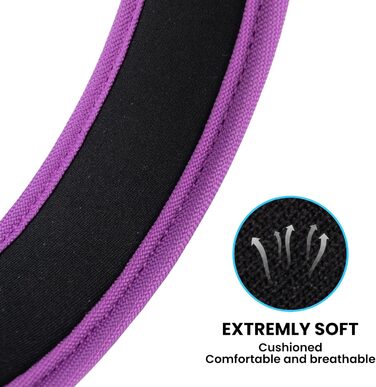 Нашийник для собак EXCELLENT ELITE SPANKER з PU матеріалу, з пряжкою, регульований, для малих, середніх та великих собак, чорний, червоний, синій, фіолетовий (PUL-S) S