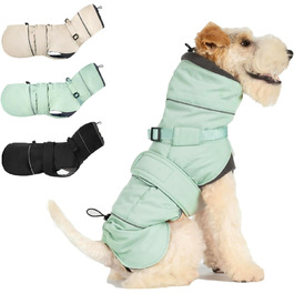 Зимовий одяг для маленьких собак: теплий пуловер з флісу, жилет для активного відпочинку, куртка з регульованою шлейкою, безрукавна куртка для цуценят Green L