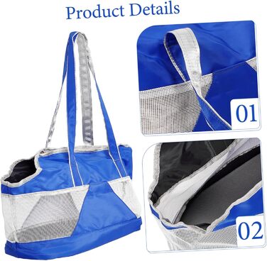 Складана переносна сумка для тварин Ganazono з оксфордської тканини. Дихаюча, з циркуляцією повітря, практична сумка на плече для котів та собак. Легко чиститься та зручна в подорожах.