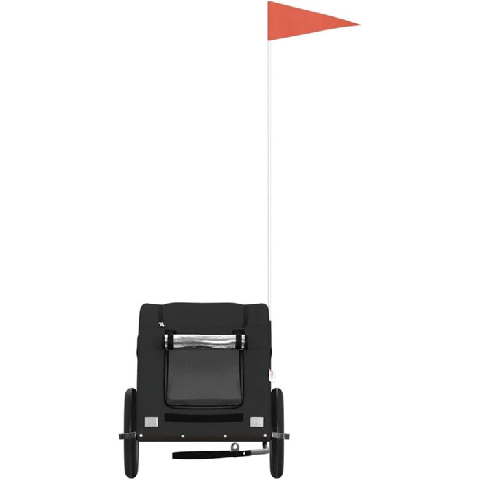 Причіп для собак Oxford, 124x53x53 см, чорний - універсальний для маленьких та великих тварин