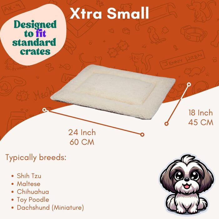 Вовняне ліжко для собак британського виробництва, машинного прання, стегане, з підкладкою-сіткою з твіду, розкішне ліжко для собак X-Small (60 x 45 см), колір пісок / натуральна підкладка X Small 60x45см