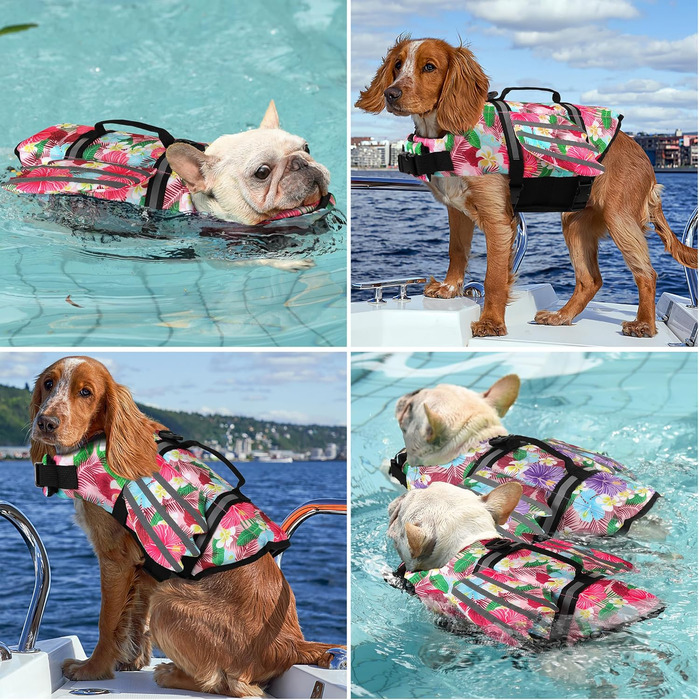 Жилет для плавання собак Petglad з дизайном крил, світловідбиваючий жилет для собак з поплавцем під підборіддя, для басейну, пляжу, катання на човні, серфінгу, середніх та великих собак (Помаранчевий, XS) XS (Обхват грудей 29.5-41.4 см) (XL (Обхват грудей