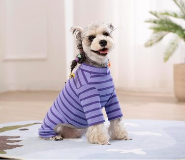 Зимовий теплий пуховик для собак, бавовна, смугастий, регульований, світловідбиваючий, для малих та великих собак, сірий, розмір M, білий (L, фіолетовий)