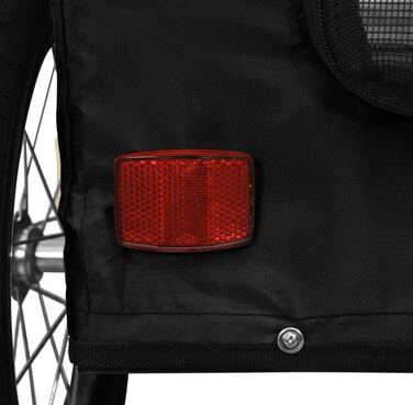 Причіп для велосипеда: вантажний, складний, для собак, чорний, Oxford-Gewebe, до 30 кг, з прапорцем та сумкою