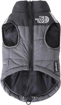 Теплий зимовий пуховик для собак з бавовни - комфортний та стильний, сірий, розмір M