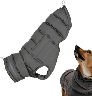 Зимові куртки для собак, водонепроникні та вітронепроникні - тепла сіра куртка для тварин