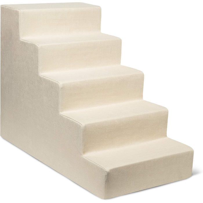 Сходинка для собак та котів Best Pet Supplies: 4-ступенева, з антиковзким покриттям, коричневий принт, для дому, без монтажу