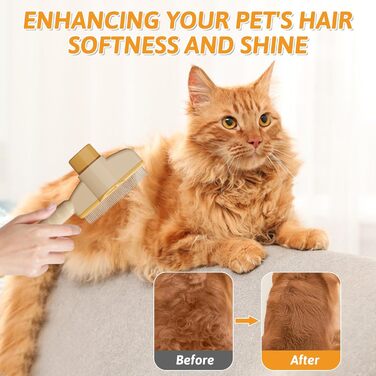 Щітка для котів та собак з водою, для короткої та довгої шерсті, самоочисна, з резервуаром для води та розпилювачем, для масажу, догляду та видалення шерсті (Рожевий, Синій, Зелений) (Жовтий Стиль 2)