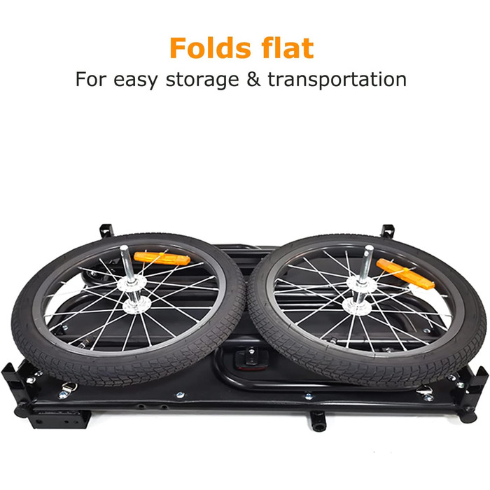 Складаний вантажний причіп Tiggo для велосипеда, об'єм 70 літрів, вантажопідйомність 40 кг