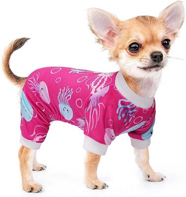 Піжама для собак, комбінезон для Yorkie/Chihuahua, банан, зручний, одяг для собак, тепла нічна сорочка (Medusa, S)