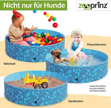 Складаний басейн для собак і дітей zooprinz, міцний, нековзкий, 160/120 x 30 см