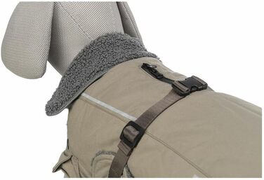 Трійзі Руан: тепла куртка для собак, розмір S (36 см), пісочний колір