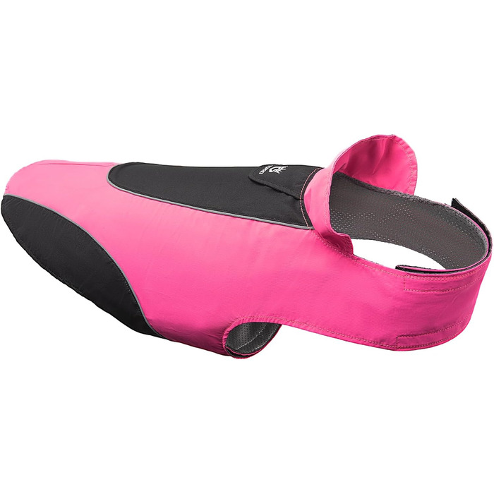 Дощовик для собак TSPRO Premium, водонепроникний, з світловідбиваючими смугами, отвір для повідка, для собак малого та середнього розміру, регульовані ремені, зберігає сухим під час прогулянок (M/L), рожевий