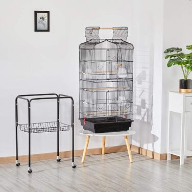 Клітка для птахів Yaheetech, вольєр для хвилястих папуг та канарок, 46x35x162,5 см