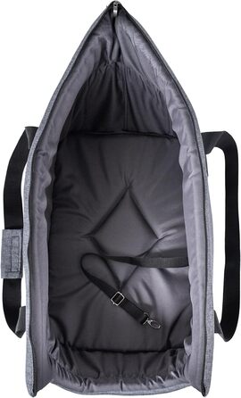 Сумка-переноска для собак BOUTIQUE ZOO XL до 15 кг – велика переноска для середніх собак та котів – м'яка, складна та пральна – 52×35×39 см – сіра