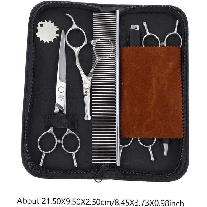 Набір для грумінгу собак BESPORTBLE: професійна ножиця та машинка для стрижки шерсті з нержавіючої сталі, безпечні закруглені кінчики для обличчя, вух та тіла