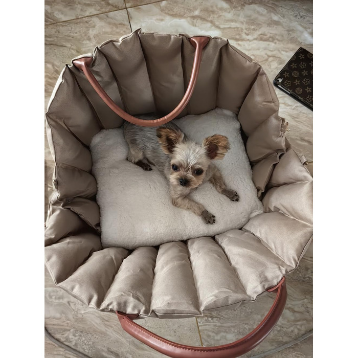 Автомобільний лежак для собак у вигляді накидки на сидіння, 55x42x42 см, темно-хакі