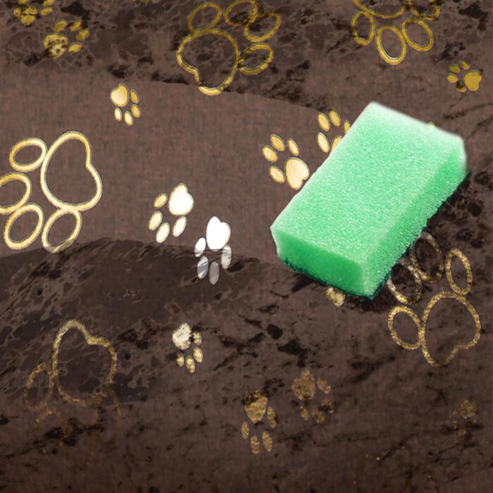 Ліжко для собак DOGGY - корзина для собак маленьких, середніх та великих порід - лежанка для тварин - собаче диван-матрац - ліжко для домашніх тварин - XXXL 132x106 см - коричневий колір з лапами