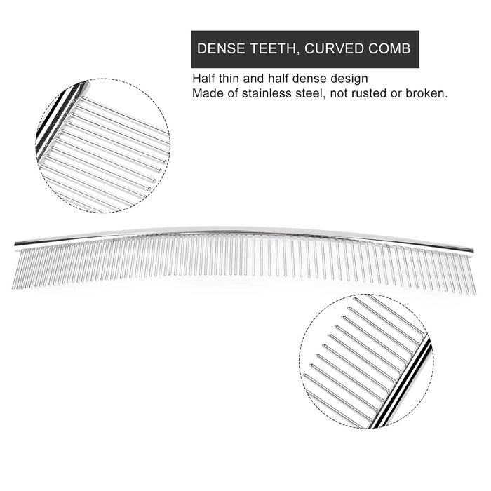 Професійний гребінець для собак та котів Metall-Floh Kamm: видалення воші, розплутування та догляд за довгою шерстю