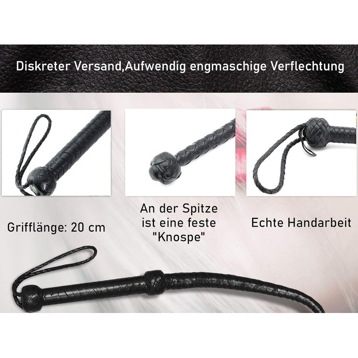 Однорідна плеть QUIRT з натуральної шкіри