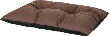 Ліжко для собак - м'яке ліжко-корзина для собак, котів, маленьких, середніх та великих собак - подушка для собак, собаче ліжко, лежанка для собак, місце для сну - 63x48 см - (XXL - 107x80 см, Колір: Коричневий з лапами)