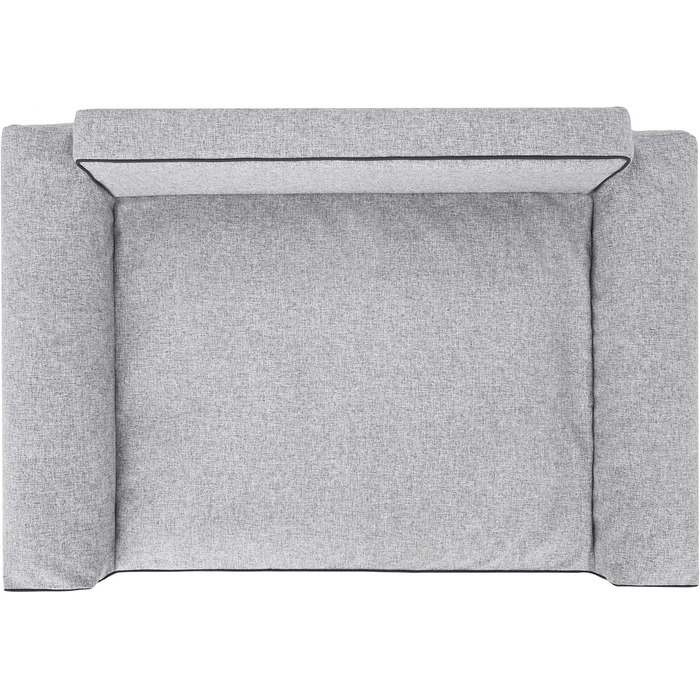 Ліжко для собак, корзина для котів, XXL (116x78 см), чорний та сірий, знімний чохол, миється