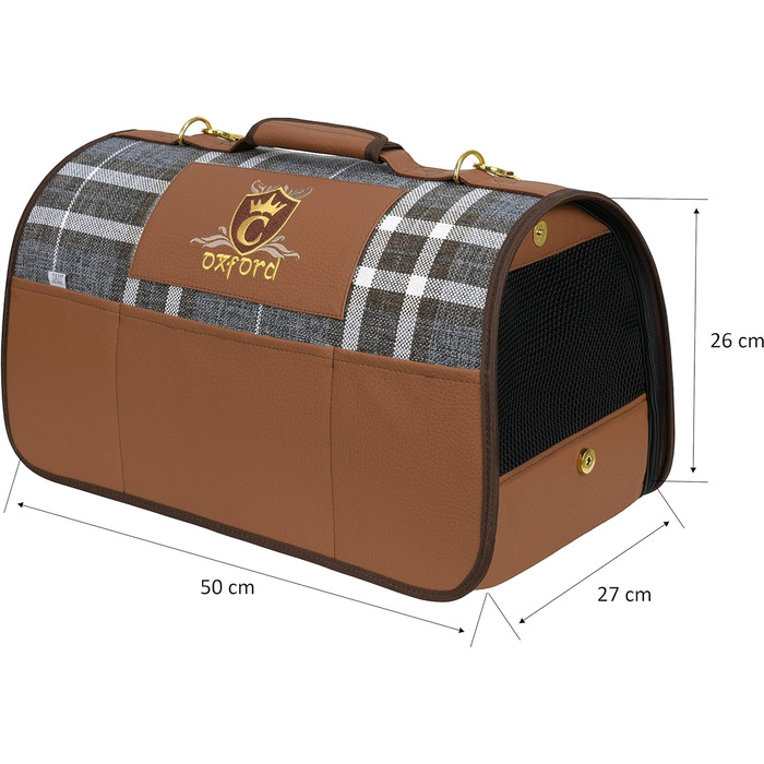 Транспортна переноска для собак та котів Cazo Oxford, 50x27x26 см, LXD0901