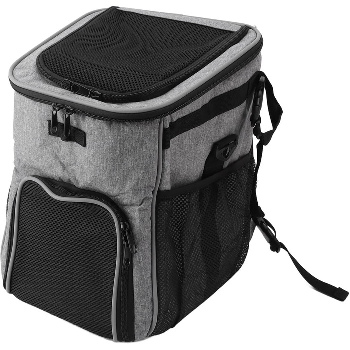 Велосипедний крісло-переноска для тварин RIZGHWOY: водонепроникний та дихаючий, сірий колір, велике завантаження, для кемпінгу та подорожей