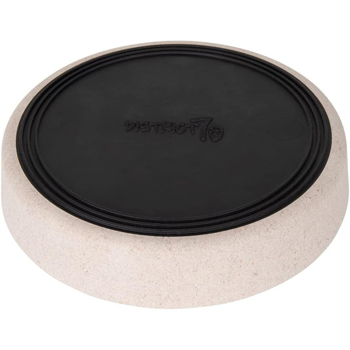 District 70 Повільний годівник для котів з бамбука, діаметр 13,5 см, сірий