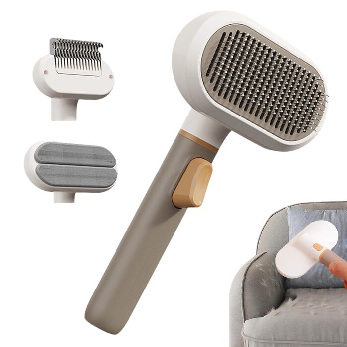 Щітка для собак з довгою шерстю: видаляє підшерстя, для короткої та довгої шерсті, зручна для дому та офісу