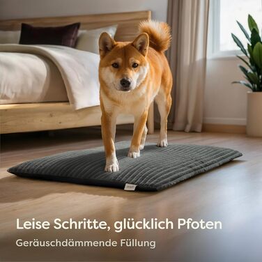 Самогріюча ковдра для собак – 90x60 см – велика, м'яка, з антиковзаючою основою, сірого кольору