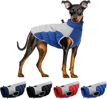 Теплий та відображаючий жилет/куртка для собак та котів на осінь/зиму (бавовна, утеплена, 4-4XL)