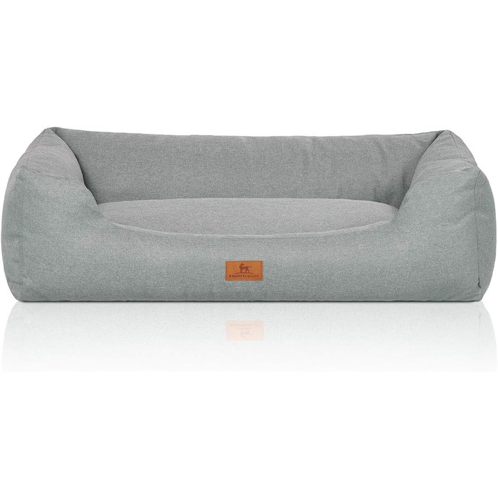 Лежак для собак Knuffelwuff Emma XL із велюру, пастельні кольори, 105x75 см, знімний чохол, легко чиститься, для великих, середніх і малих собак