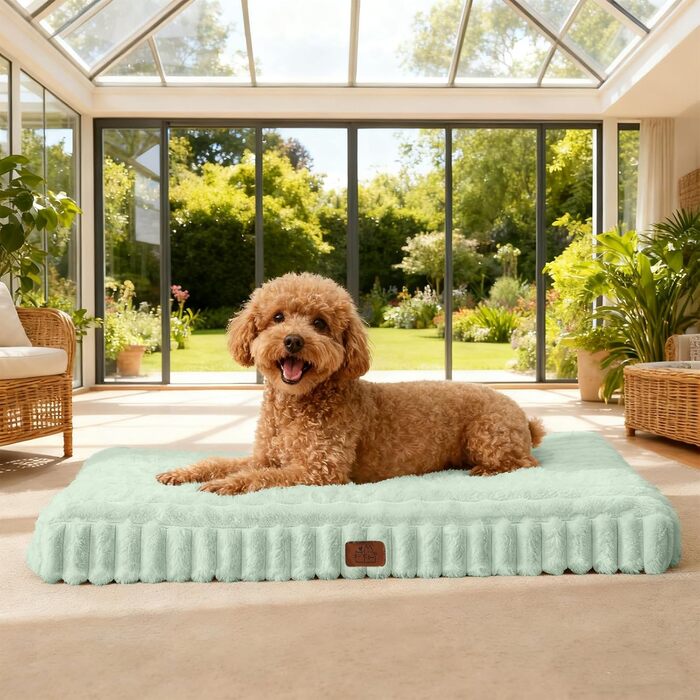 Ортопедичне ліжко для собак середніх порід, водонепроникне, з антиковзним дном, з піною типу 