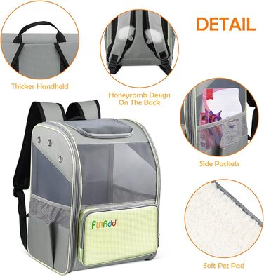 Hunderucksack ALLSOPETS для котів та маленьких собак, жовтий - складний, з матом для подорожей