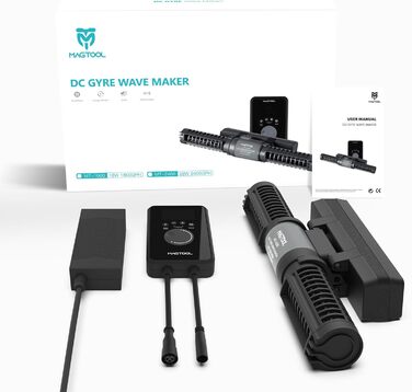 Помпа течії Magtool 1600–4200 GPH для акваріума, регульована циркуляційна помпа з контролером, 360° хвильовий генератор для прісноводних та морських акваріумів