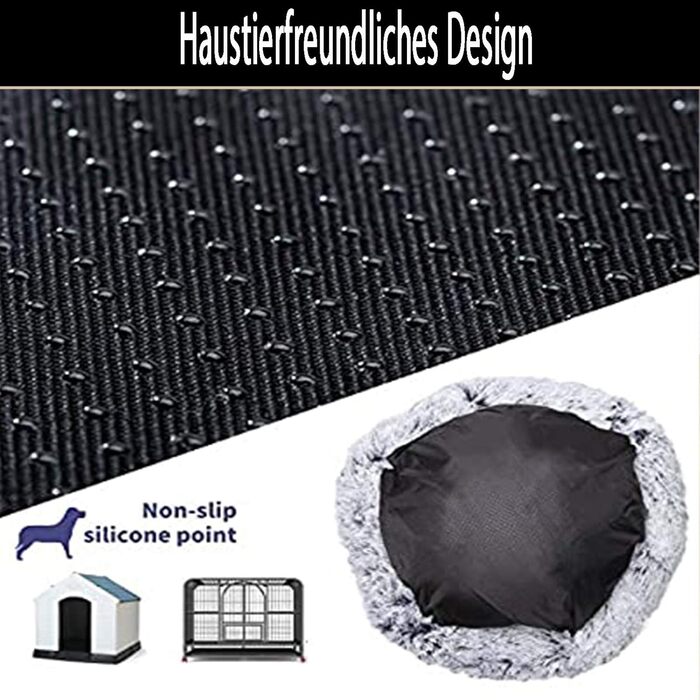 Ортопедичне ліжко для собак XXL: м'яке, овальне, з ефектом пам'яті, для великих собак (Лабрадор), антистрес, сіре, миється