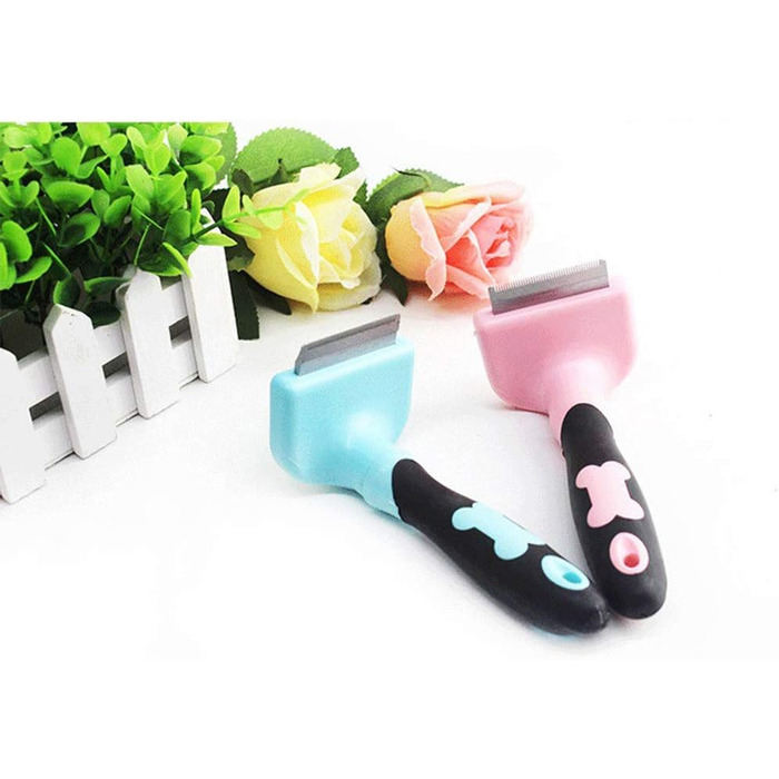 Слікер для собак Slicker Dog Brushes - самоочисна щітка для грумінгу, видаляє 90% шерсті, підходить для собак та котів з середньою та довгою шерстю, рожевий колір