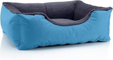 Ліжко для собак BedDog Teddy, чорно-коричневе, XXL, з міцної Cordura та Microfaser-Velours, зручне, для дому та вулиці, 50x35x17 см