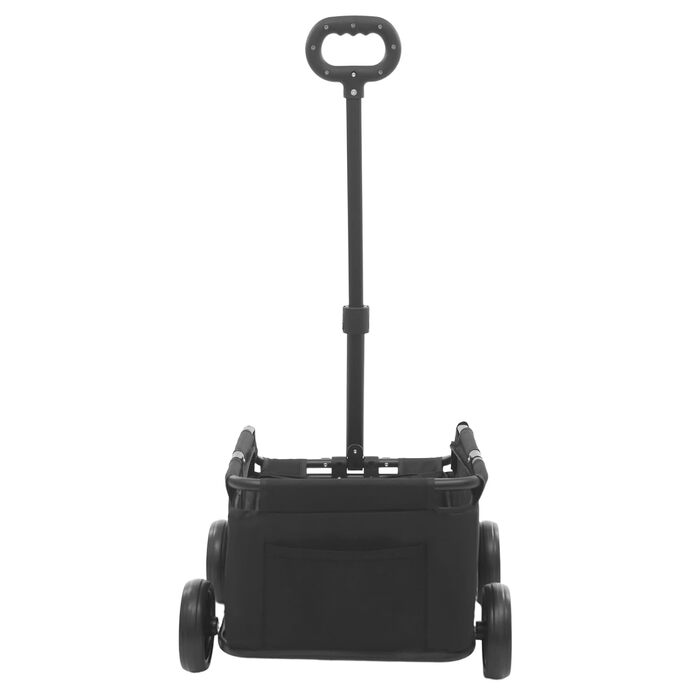 Візок для собак, складаний, міні, чорний. Візок-кішочка для маленьких собак та тварин, для подорожей. Регульована ручка 53-76 см, кут 45°, до 7.5 кг, 86x51x35 см