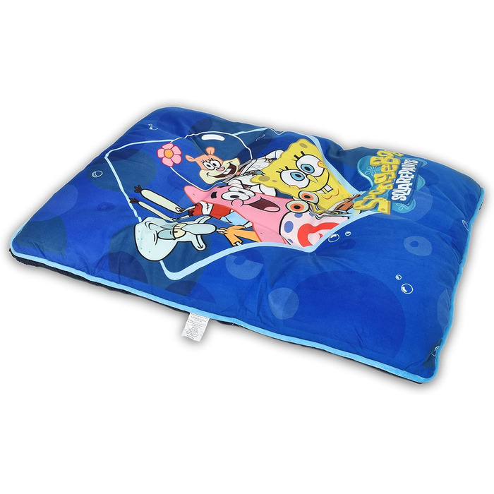 Ліжко для собак Spongebob Squarepants Bikini Bottom Napper — м'яке, плюшеве, ізнімний чохол, пране, для домашніх тварин
