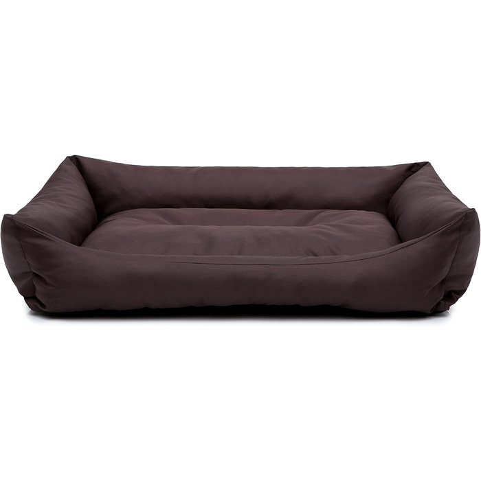 Крісло-ліжко для собак, м'яке лежання, крісло-кошик для тварин, 82 x 60 см, чорний колір, еко-жулль (XXL, коричневий)