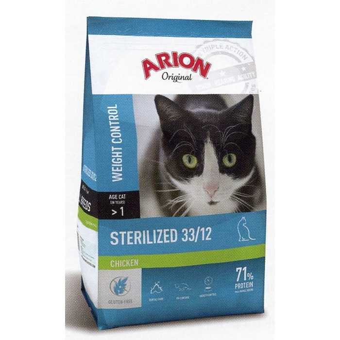 Сухий корм для котів Arion Sterilized з куркою, 7,5 кг