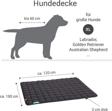 М'яка лежанка для собак Doctor Bark, розмір M (80x70 см), міцна, для дому та вулиці, витримує прання до 95°C, сіро-зелений колір