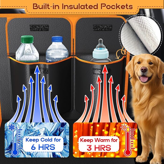 Захисний чохол на сидіння автомобіля для собак, PU-шкіра, водонепроникний, антикіготок, антиковзання, 204 кг