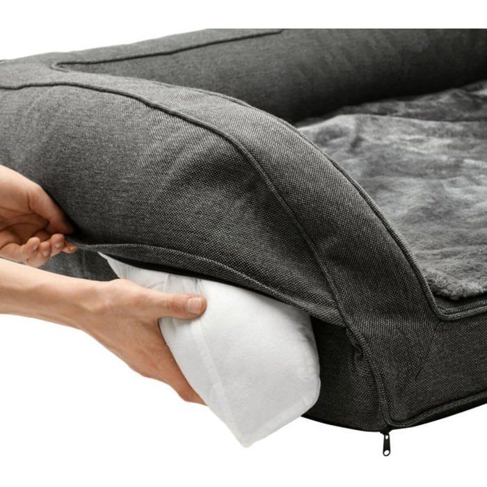 Ортопедичний собачий диван HUNTER Livingston антрацит, розмір L