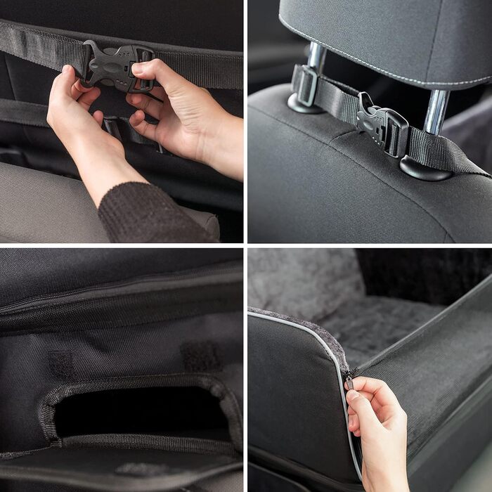 Автокрісло Trixie 1322 для собак, чорне, 45x38x37 см