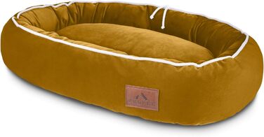 Ортопедичне ліжко для собак середніх порід 95x65 см Hazelnut (S 70x50, Жовтий)